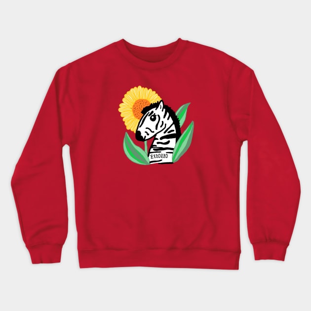 zebra Crewneck Sweatshirt by zzzozzo